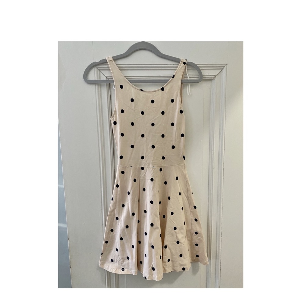 Pale pink polka dot dress